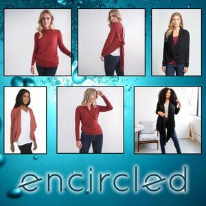 Encircled The Every Day Twist Top in Navy (size XS)